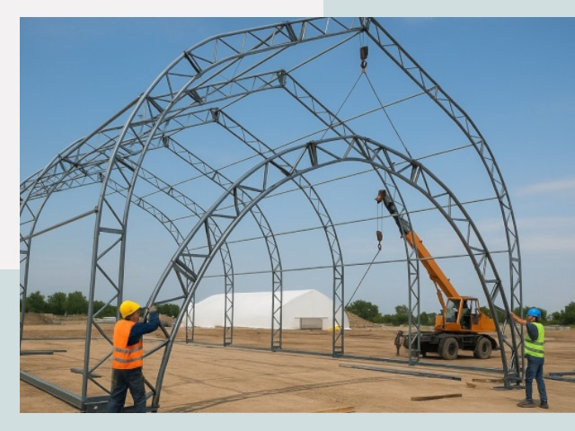 Монтаж ангаров в Ртищево от 613 руб. - Надежно и быстро